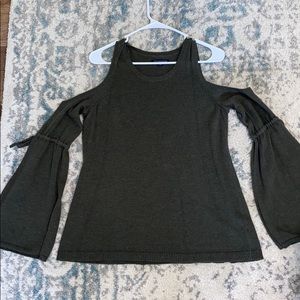 AE Bell Sleeve Open Shoulder Sweater